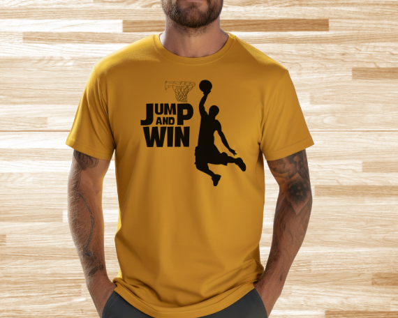 Camiseta baloncesto Jump and Win, Camiseta juego de cancha, Camiseta deportiva baloncesto