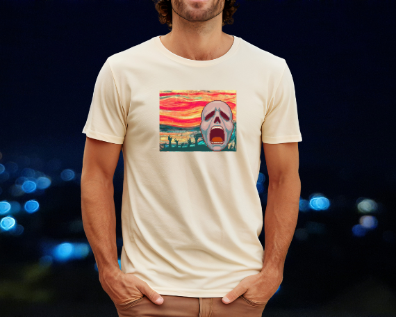 Camiseta El Grito, Arte para vestir, Impresión artística, Camiseta para Halloween