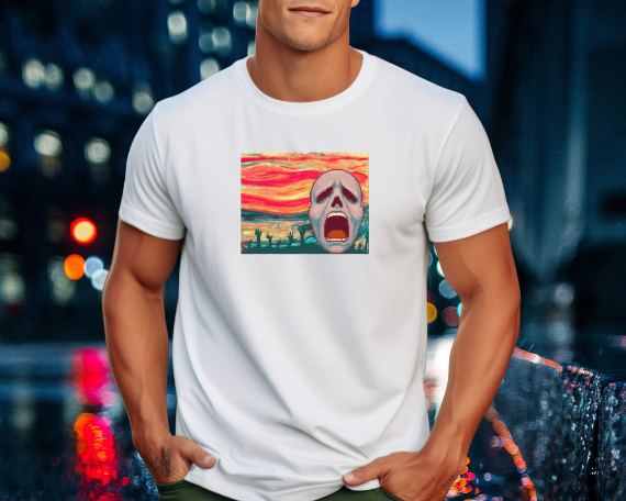 Camiseta El Grito, Arte para vestir, Impresión artística, Camiseta para Halloween