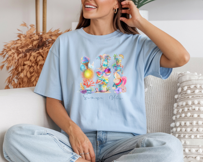 Camiseta Summer Vibes, Camiseta vibras de verano, Camiseta de verano, Camiseta retro de verano