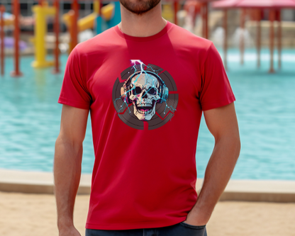 Camiseta Gráfica de DJ, Camiseta Gráfica de Calavera, Camiseta EDM, Camiseta Gráfica Rave