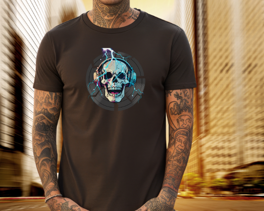 camiseta calavera, amantes del RAVE, camiseta masculina