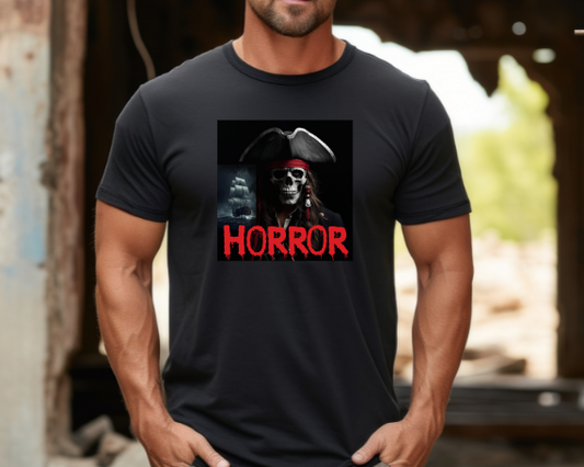 Camiseta temática Halloween Pirata Calavera, camiseta de calidad GLUU GLUU