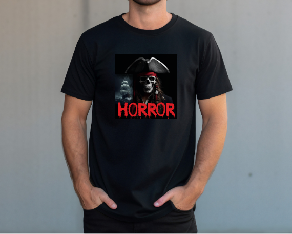 Camiseta de pirata esqueleto, Camiseta de Halloween con calavera de piratas, Ropa urbana Halloween