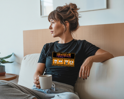 Camiseta con tira de película de Halloween, Camiseta de Hallowee, divertida para Halloween