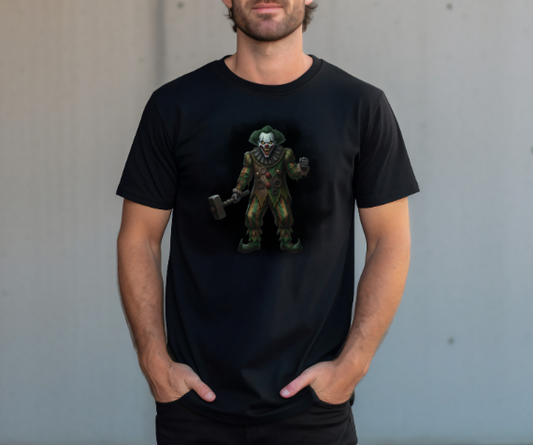 Camiseta temática Halloween payaso terror, diseño exclusivo GLUU GLUU