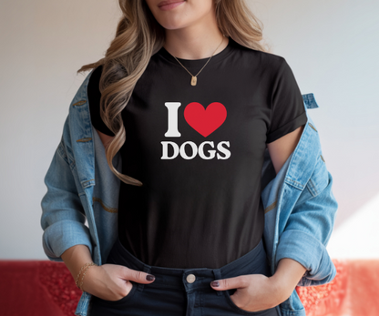 Camiseta I Love Dogs, Camiseta Unisex, Camiseta grafica I Love