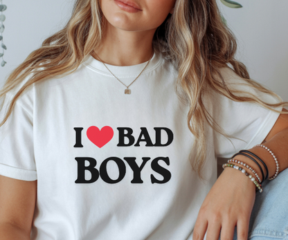 Camiseta I Love Bad boy, Camiseta Unisex, Camiseta grafica I Love