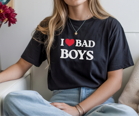Camiseta I LOVE con corazón rojo, camiseta unisex GLUU GLUU