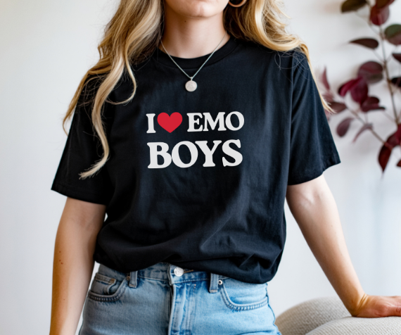 Camiseta I Love Emo boys, Camiseta Unisex, Camiseta grafica I Love
