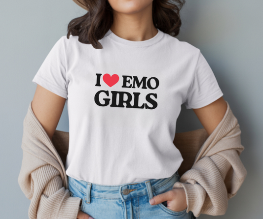 Camiseta I LOVE con corazón rojo, camiseta unisex GLUU GLUU