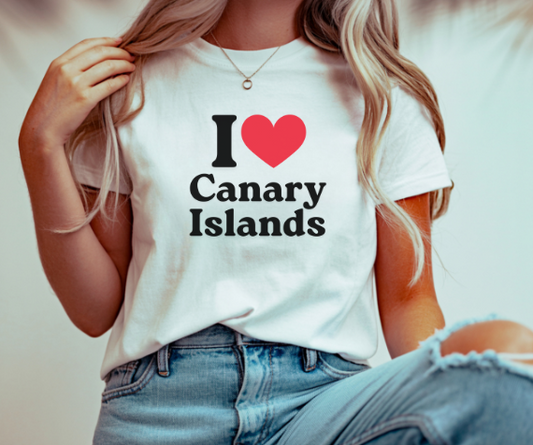 Camiseta I LOVE con corazón rojo, camiseta unisex GLUU GLUU