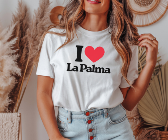 Camiseta I LOVE con corazón rojo, camiseta unisex GLUU GLUU