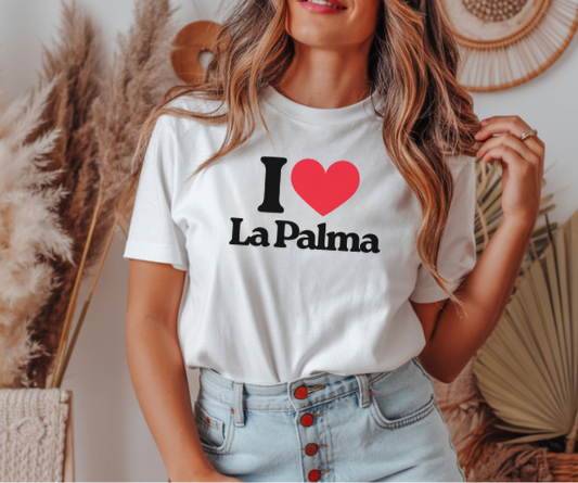 Camiseta I LOVE con corazón rojo, camiseta unisex GLUU GLUU