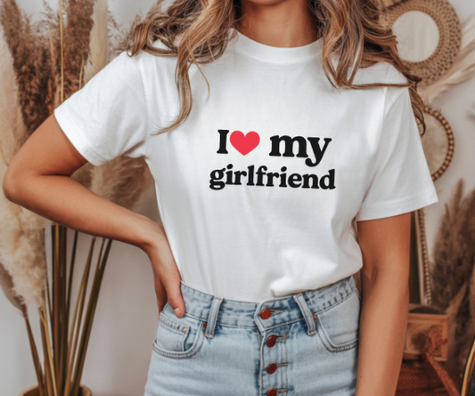 Camiseta I LOVE con corazón rojo, camiseta unisex GLUU GLUU
