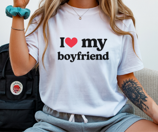 Camiseta I LOVE con corazón rojo, camiseta unisex GLUU GLUU