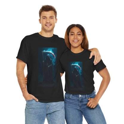 Camiseta de la Parca, para Halloween, con estética oscura y gráficos espeluznantes.