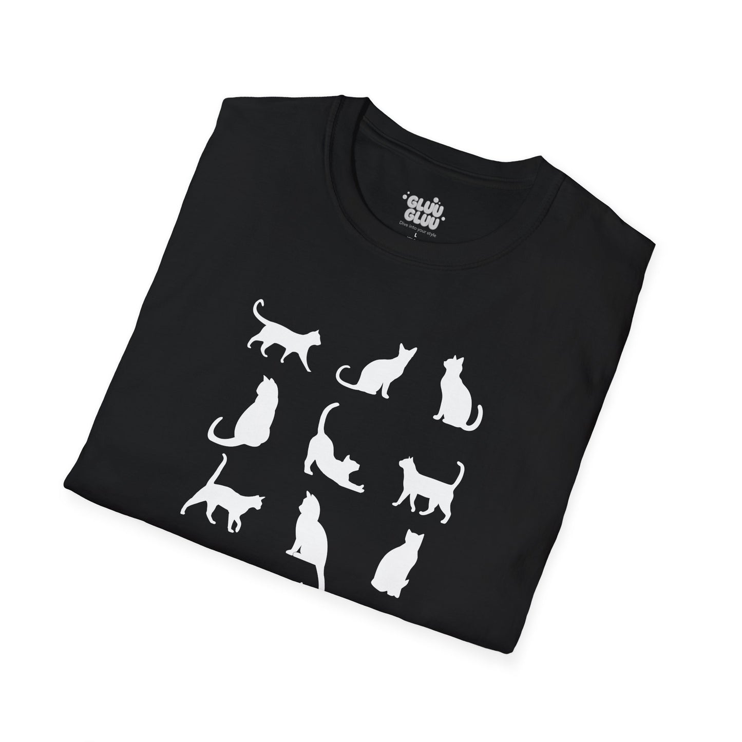 Camiseta Minimalista de Gato, Camiseta de Gato, Camiseta Gráfica de Felino
