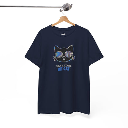 Camiseta de gato con gafas, Regalo para amante de los gatos, Moderna camiseta con gato.