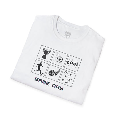 Camiseta Game Day, Camiseta soccer goal unisex, Camiseta espíritu futbolero