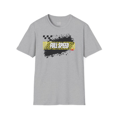 Camiseta gráfica Full Speed, Camiseta Coches Racing, Moda urbana para hombres, Diseño automotriz