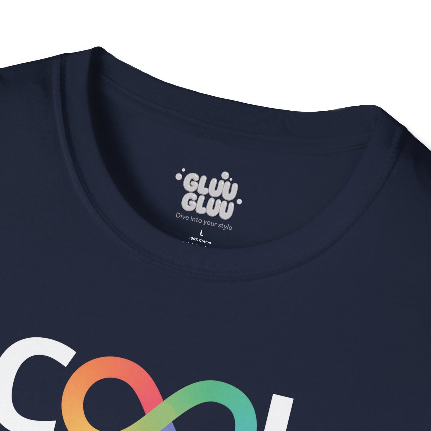 Camiseta Cool Design unisex, Camiseta con logo infinito multicolor, camiseta minimalista de moda streetwear