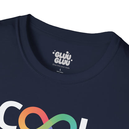 Camiseta Cool Design unisex, Camiseta con logo infinito multicolor, camiseta minimalista de moda streetwear