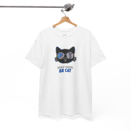 Camiseta de gato con gafas, Regalo para amante de los gatos, Moderna camiseta con gato.