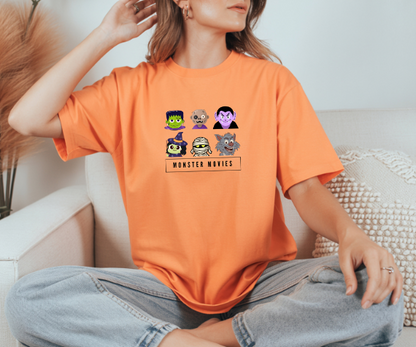 Camiseta Monster movies Halloween, Camiseta clásicos de terror monstruos,  Camiseta iconos horror