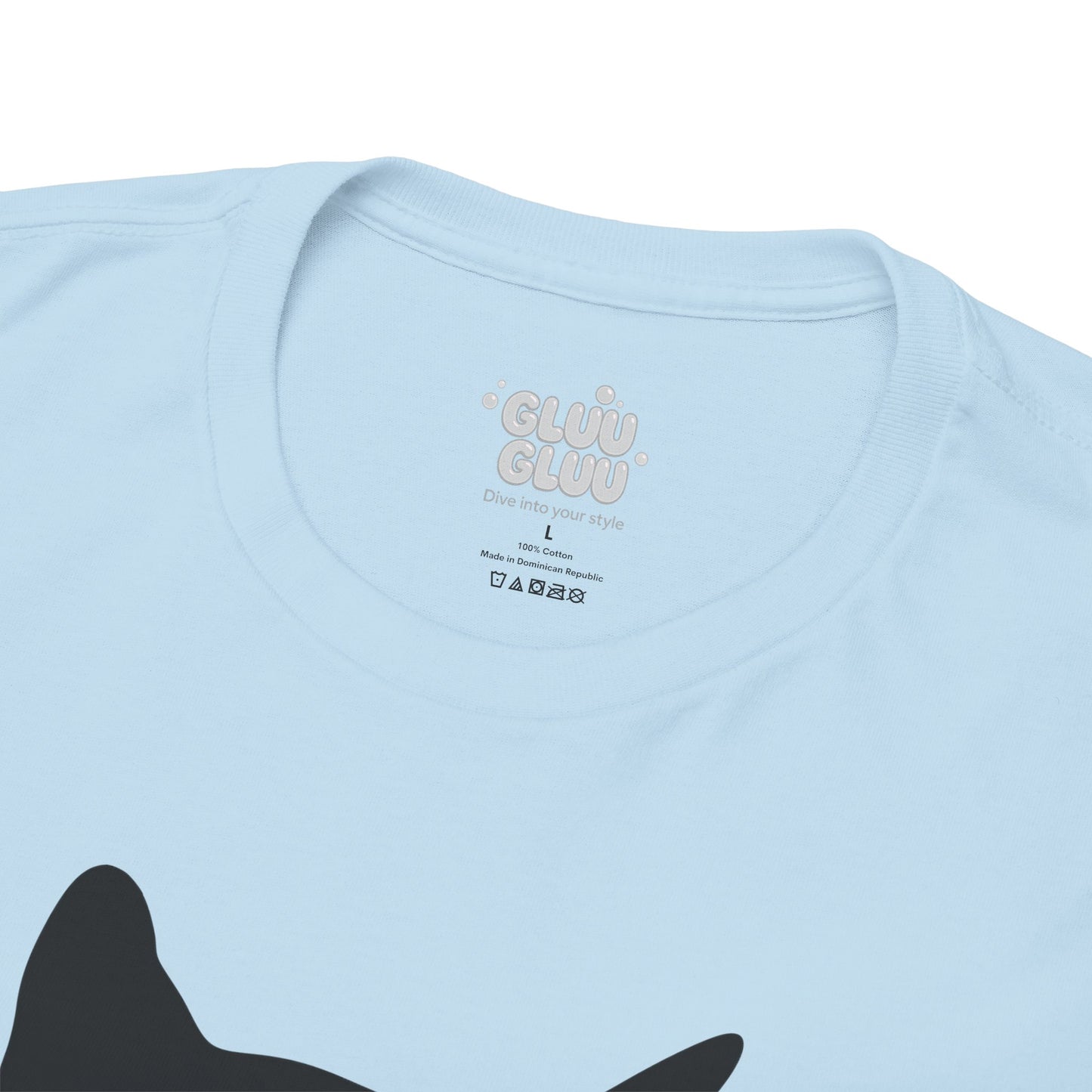Camiseta de gato negro curioso, Camiseta minimalista de algodón, Regalo para amantes de los gatos