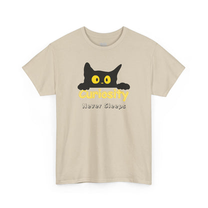 Camiseta de gato negro curioso, Camiseta minimalista de algodón, Regalo para amantes de los gatos