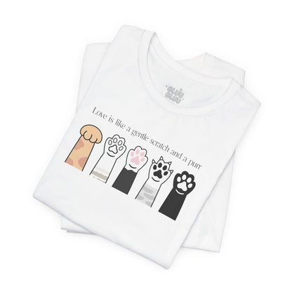 Camiseta patitas de Gatos, Camiseta Amor Gatuno, Camiseta Kawaii de Gato