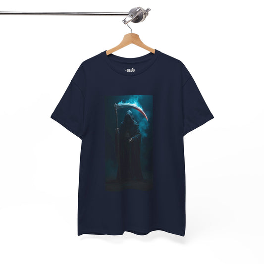 Camiseta de la Parca, para Halloween, con estética oscura y gráficos espeluznantes.