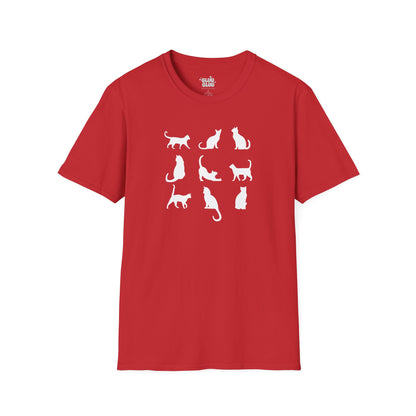 Camiseta Minimalista de Gato, Camiseta de Gato, Camiseta Gráfica de Felino