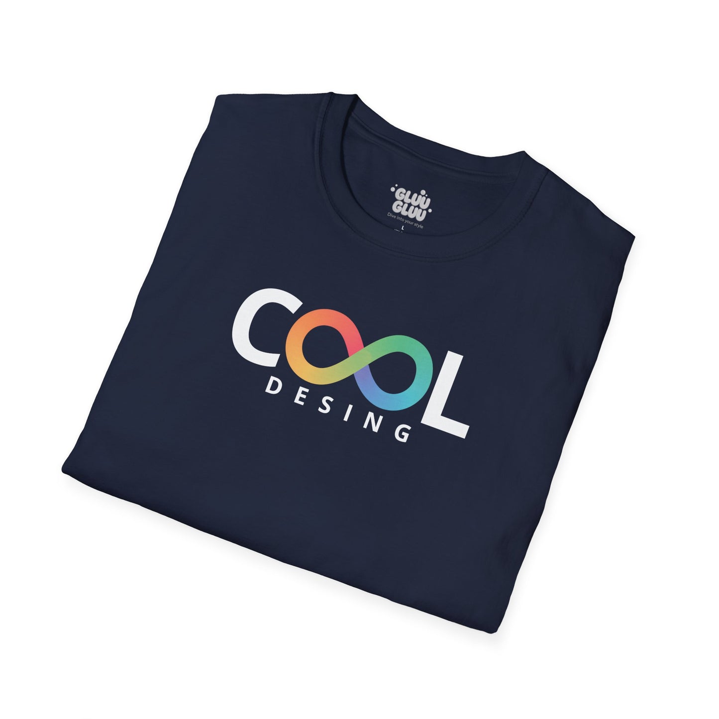 Camiseta Cool Design unisex, Camiseta con logo infinito multicolor, camiseta minimalista de moda streetwear