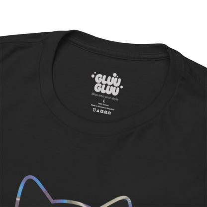 Camiseta de gato con gafas, Regalo para amante de los gatos, Moderna camiseta con gato.