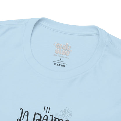 Camiseta mensaje “alma y calma” La Palma, Camiseta sentimiento isleño, Camiseta diseño La Palma.