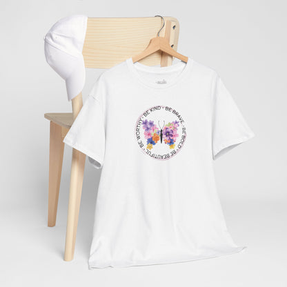 Camiseta mariposa, estilo boho chic mujer, frases positivas, camiseta inspiradora