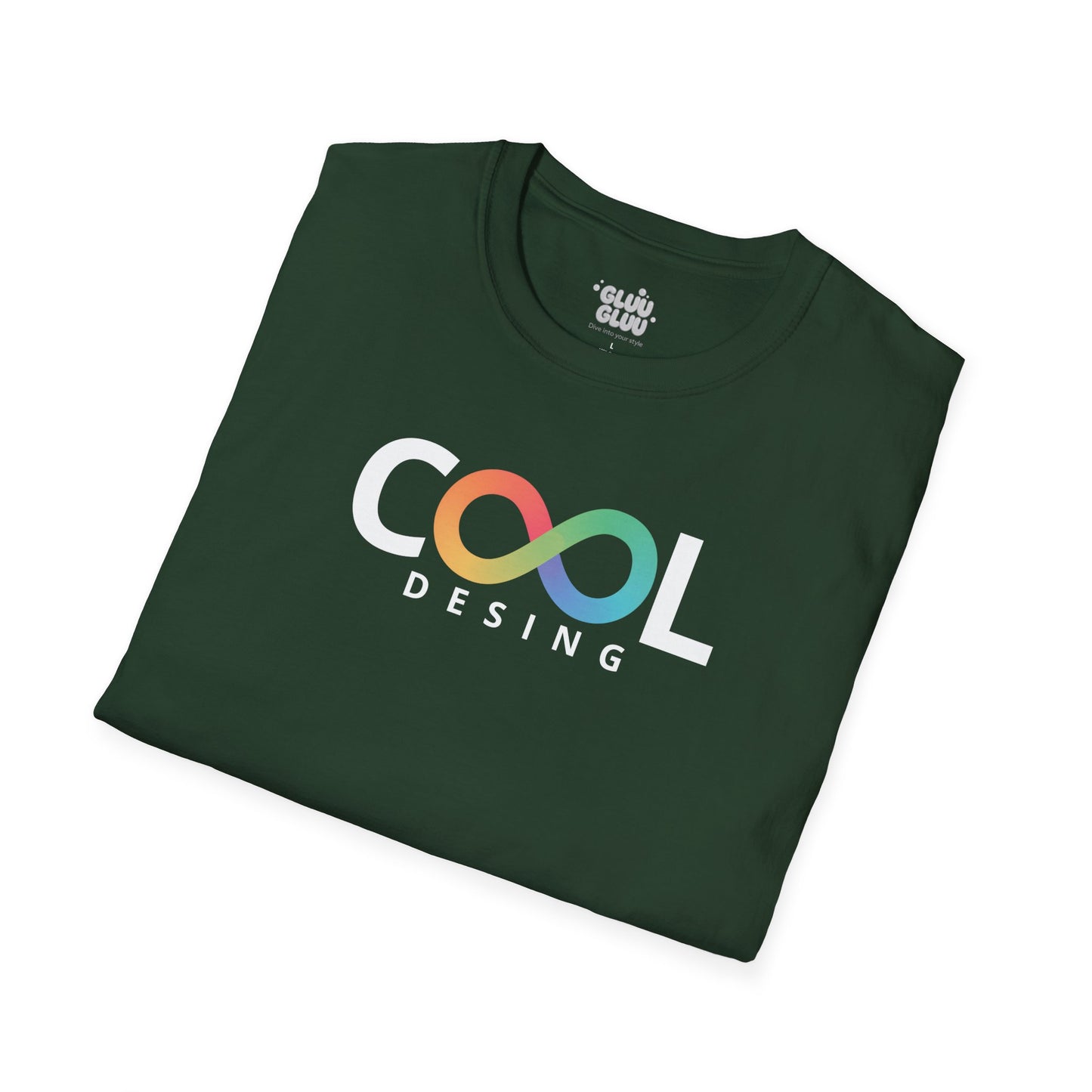 Camiseta Cool Design unisex, Camiseta con logo infinito multicolor, camiseta minimalista de moda streetwear
