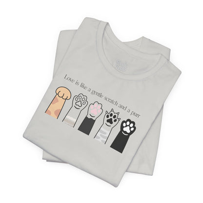 Camiseta patitas de Gatos, Camiseta Amor Gatuno, Camiseta Kawaii de Gato