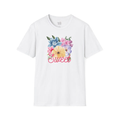 Camiseta gráfica Floral, Camiseta con Flores, Camiseta Estética con Flores