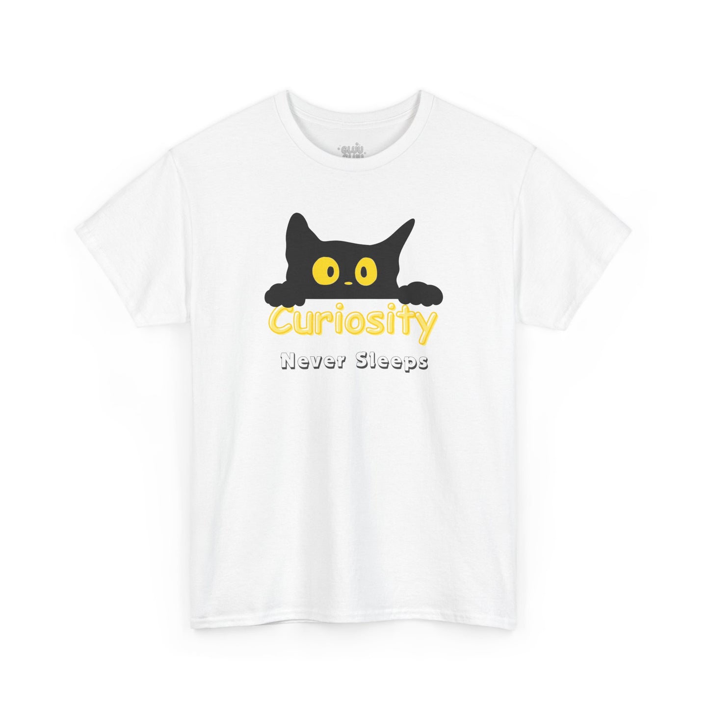 Camiseta de gato negro curioso, Camiseta minimalista de algodón, Regalo para amantes de los gatos