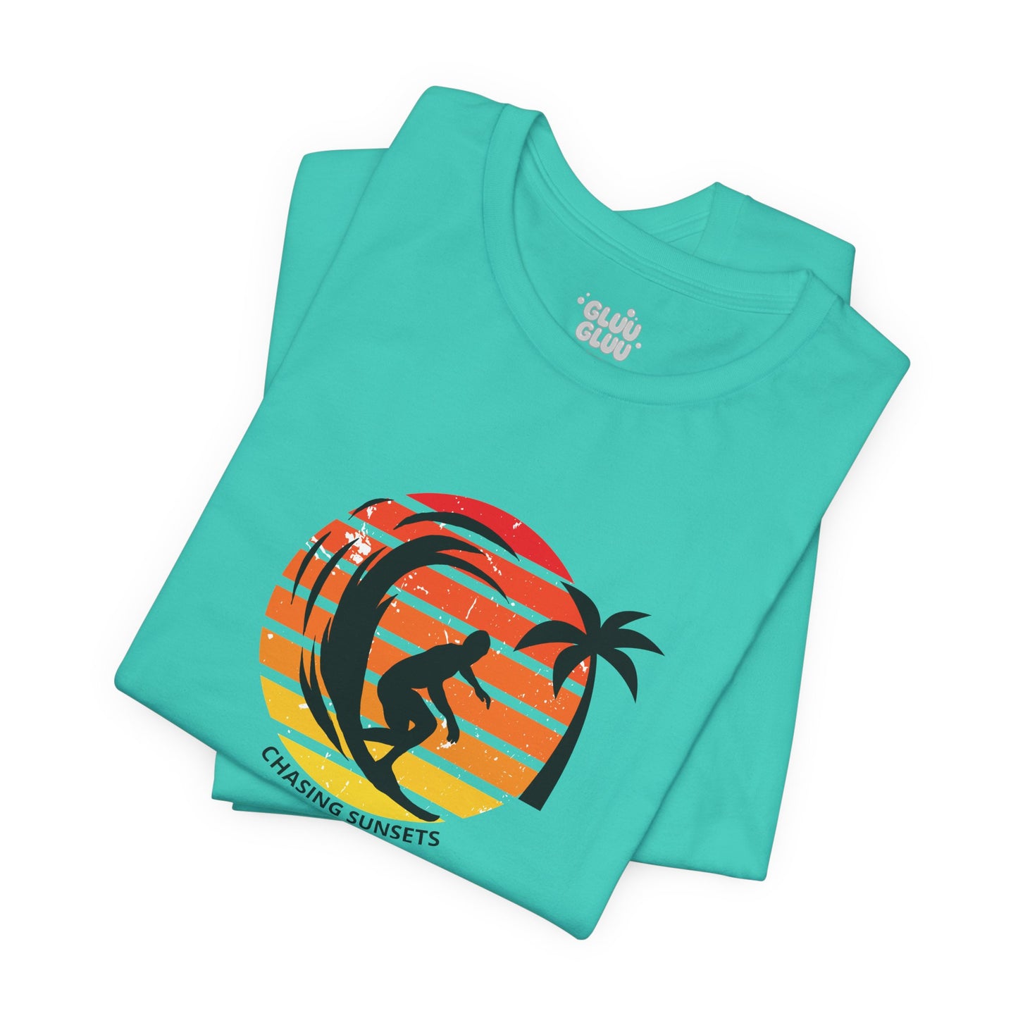 Camiseta Chasing Sunsets, Camiseta de Surf, Camiseta Surf Vintage, Camiseta Retro de Playa