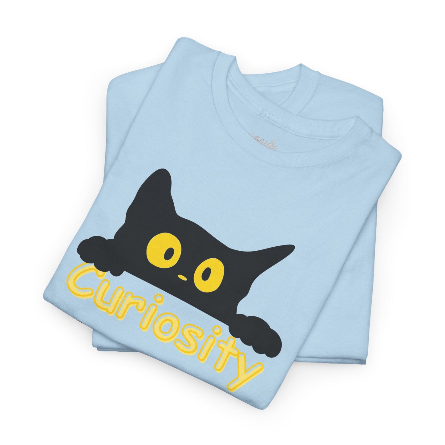 Camiseta de gato negro curioso, Camiseta minimalista de algodón, Regalo para amantes de los gatos