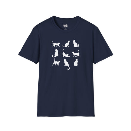Camiseta Minimalista de Gato, Camiseta de Gato, Camiseta Gráfica de Felino