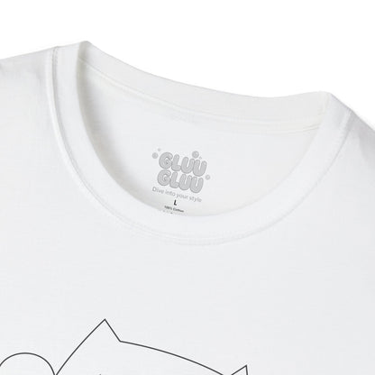 Camiseta Gráfica de gato, Camiseta con Diseño de Gato, camiseta minimalista de gato
