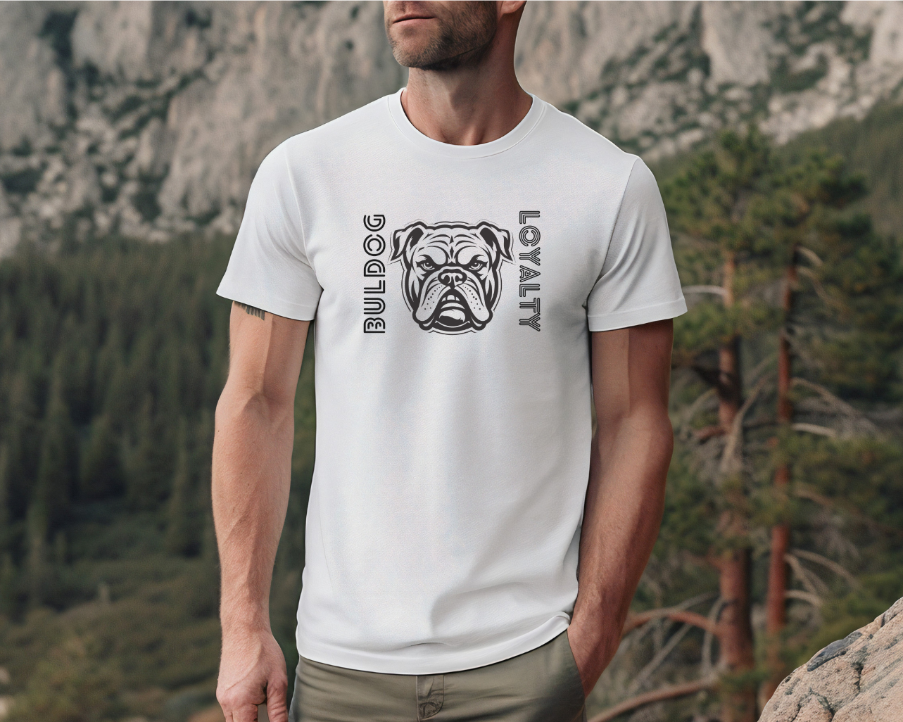 Camiseta con Diseño de Bulldog, Camiseta Gráfica de Bulldog Americano