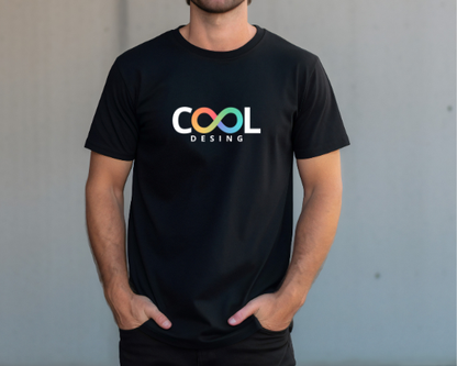 Camiseta Cool Design unisex, Camiseta con logo infinito multicolor, Camiseta minimalista de moda streetwear, diseño de GLUU GLUU.