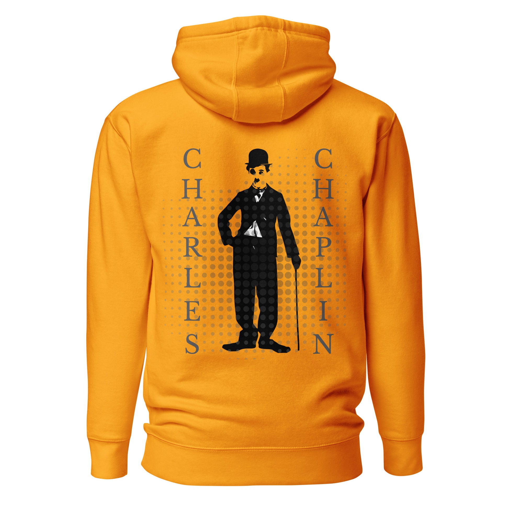 Sudadera Chaplin minimalista con capucha, Hoodie Charles Chaplin diseño elegante gráfico, Sudadera con capucha cine clásico