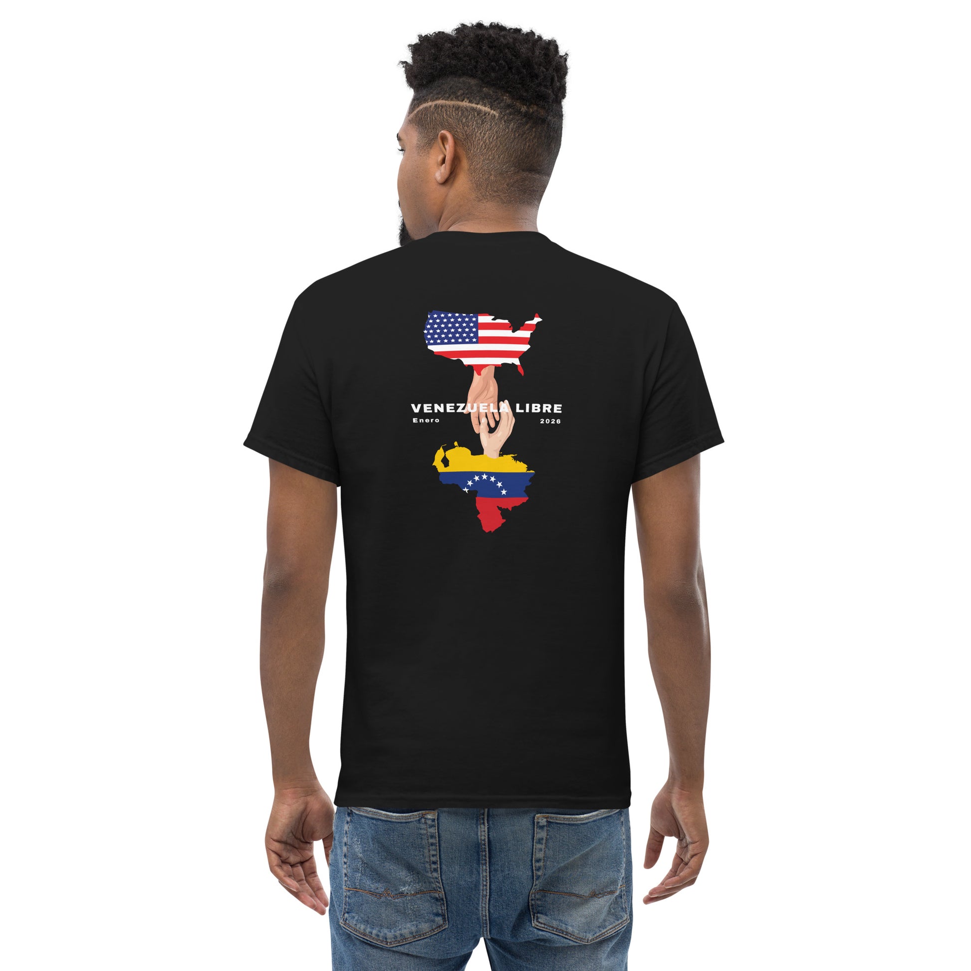 Camiseta unisex VENEZUELA LIBRE – Homenaje a la Libertad de Venezuela, Venezuela Libre 2026, diseño de GLUU GLUU.